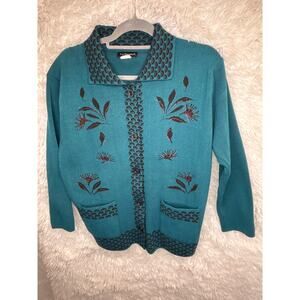 T-C Fashion Women’s Cardigan Continental Textiles Sweater Size XXL